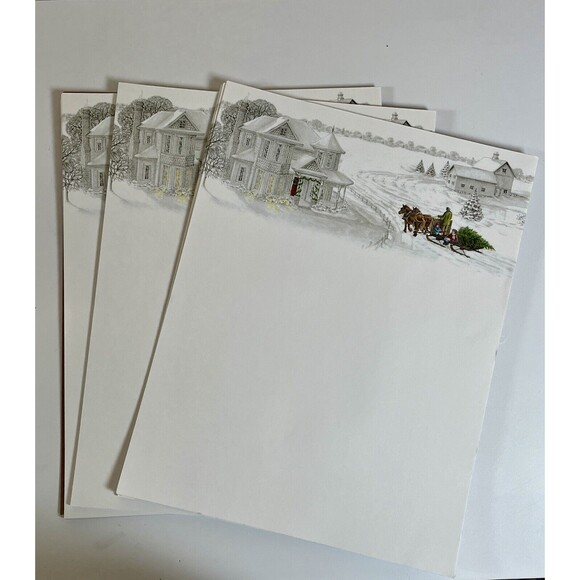 Printer Paper Holidays Christmas Victorian Scene Letter 8 1/2"‎ x 11" 50 pages - Picture 1 of 5